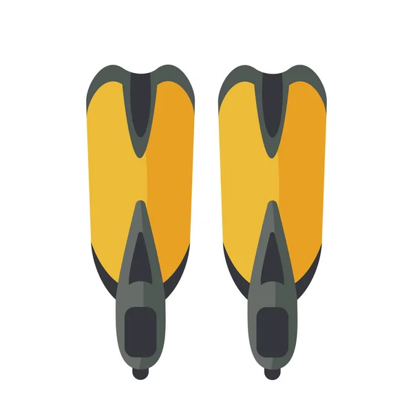 Chinelos Mergulho Para Mergulho Equipamento Material Mergulhador Ilustração Subaquática Desenho —  Vetores de Stock