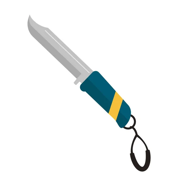 Outil Couteau Plongée Équipement Plongée Outils Natation Sous Marine Illustration — Image vectorielle