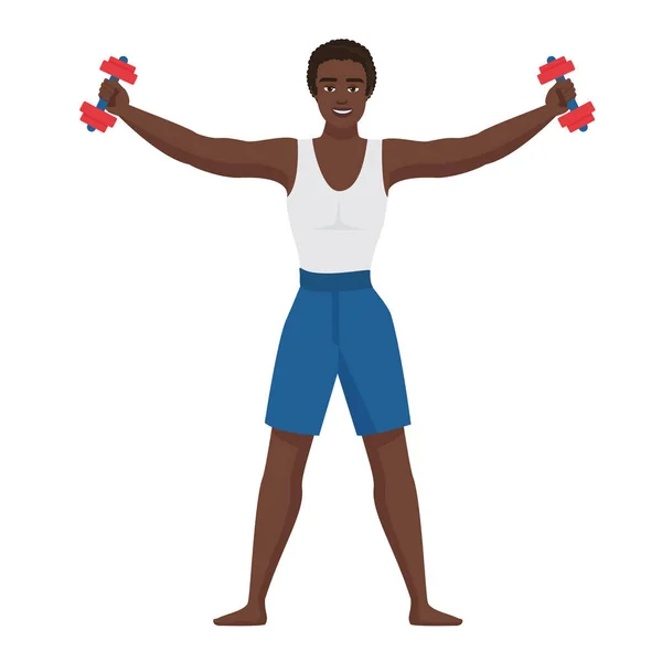 Personal Sport Trainer Fitness Trainingsprogramm Gym Workout Trainer Vektor Cartoon — Stockvektor