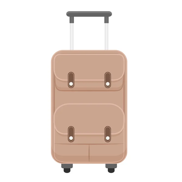 車輪付きの旅行バッグ 観光ハンドバッグ 旅行ベクトル漫画イラストのための荷物スーツケース — ストックベクタ