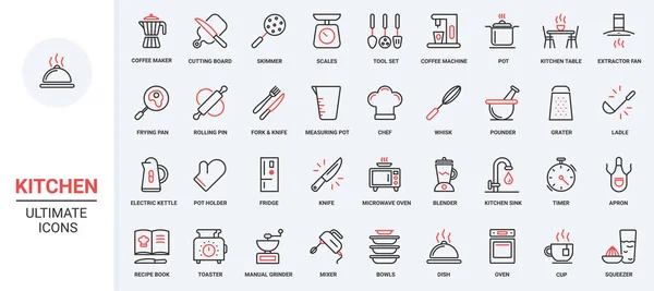 Kaffeemaschine Und Dunstabzugshaube Symbole Für Restaurant Oder Haushaltsgeräte Zum Kochen — Stockvektor