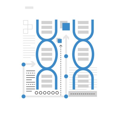 Genetik DNA araştırması. Genetik biyokimya, biyolojik deney vektörü çizimi