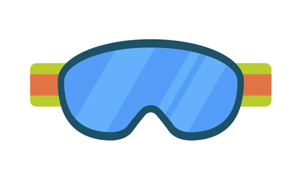 Snowboardbril Winter Sport Apparatuur Ogen Bescherming Bril Vector Cartoon Illustratie — Stockvector