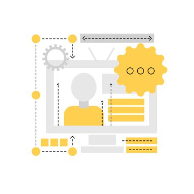 Otel odası televizyonu. Otel servisi, otel konforu, personel bakımı ve bilgi vektör illüstrasyonu