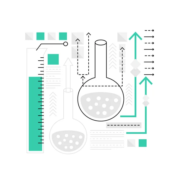Gentechnische Forschung Genetik Biochemie Laborforschung Vektor Illustration — Stockvektor