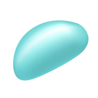 3 boyutlu tatlı şeker, parlak ışık efektli mavi şekerleme vektör illüstrasyonu