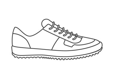 Sports shoes with laces and studded soles for comfortable running line icon vector illustration clipart
