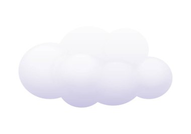 Beyaz pamuk bulutu, çocukların bebek odası çizimlerinin gerçekçi gökyüzü süslemesi