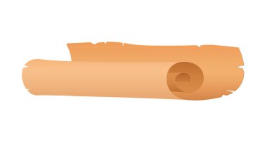 Eski kağıt rulo, rulo antika papirüs parşömeni, ortaçağ belge çizimi