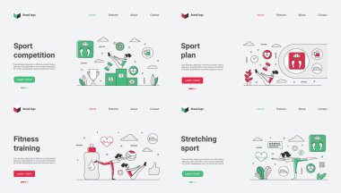 Web şablonlarının bu derlenmiş koleksiyonu spor yarışmaları ve fitness programları için tasarlanmıştır, kullanıcıları cezbetmede cazibe ve etkinliği artıran grafikler ve simgeler içerir