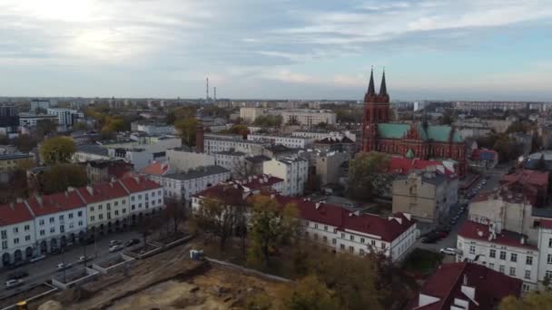 Vista Cidade Velha Cidade Lodz Polônia — Vídeo de Stock