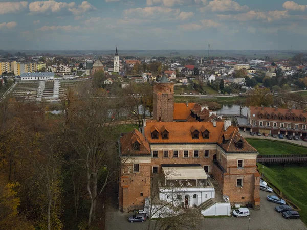 Ιστορικό Κάστρο Στην Πόλη Της Uniejow Πολωνία — Φωτογραφία Αρχείου