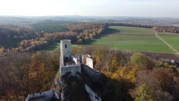 ポーランドスモレンの町の城の遺跡 — ストック動画