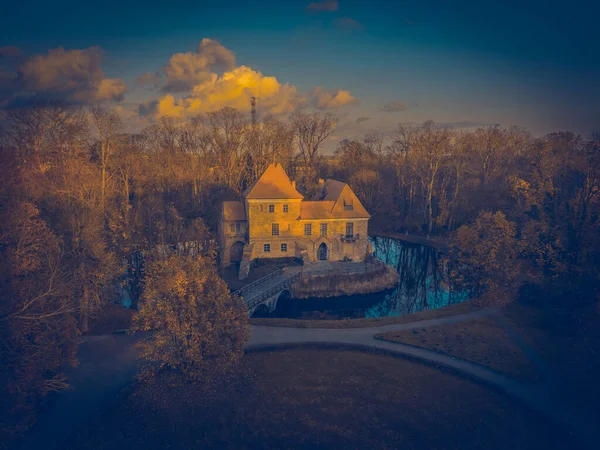 Château Historique Dans Village Porto Pologne — Photo