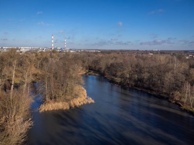 January in the park Mlynek in the city of Lodz, Poland.