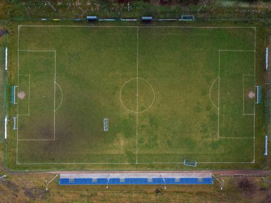 Football field top view, Poland.