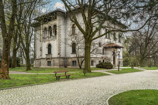 stock image University of Technology buildings, campus and park in the city of Lodz, Poland.