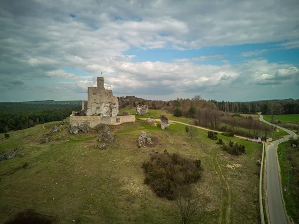 Руины Средневекового Замка Деревне Миров Польша — стоковое фото