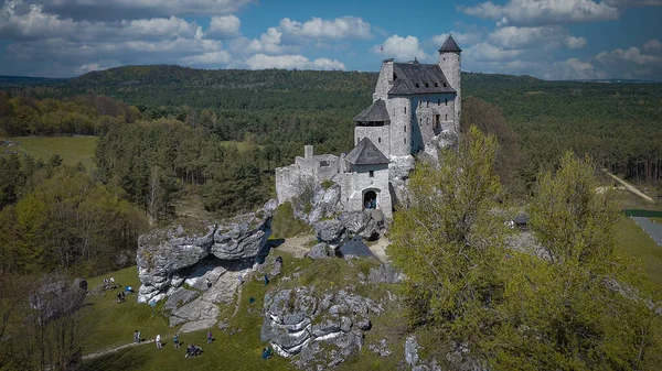 Zamek Miejscowości Bobolice Polska — Zdjęcie stockowe