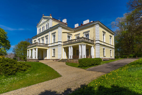 Historic Palace in Zloty Potok, Poland.