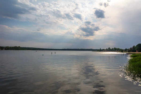 Озеро Місті Острода Польща — стокове фото