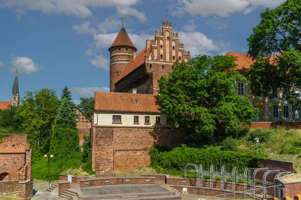 Μεσαιωνικό Κάστρο Στην Πόλη Olsztyn Πολωνία — Φωτογραφία Αρχείου