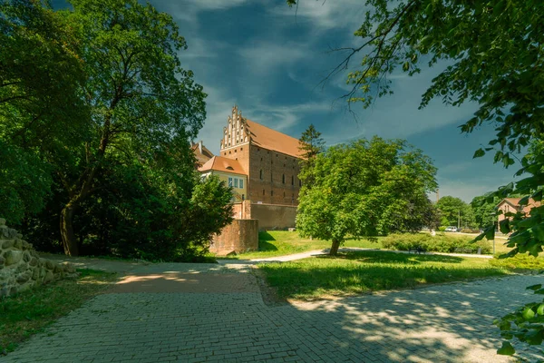 Середньовічний Замок Місті Ольштин Польща — стокове фото