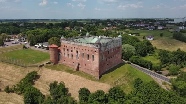 Średniowieczny Zamek Miejscowości Golub Dobrzyn Polska — Wideo stockowe