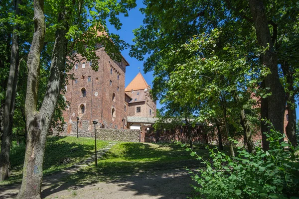Γοτθικό Κάστρο Στην Πόλη Nidzica Πολωνία — Φωτογραφία Αρχείου