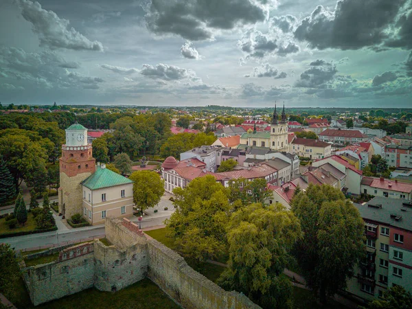 Stadt Wielun Von Oben Gesehen Polen — Stockfoto