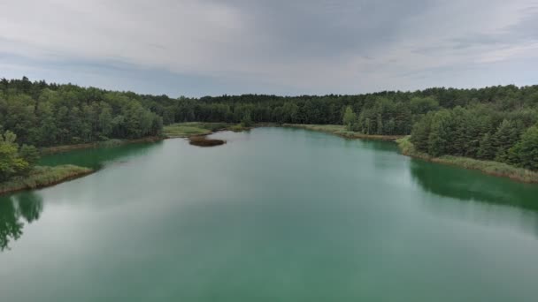 Leknica Barevná Jezera Geopark Polsko — Stock video