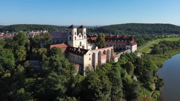 Kloostergebouwen Tyniec Polen — Stockvideo