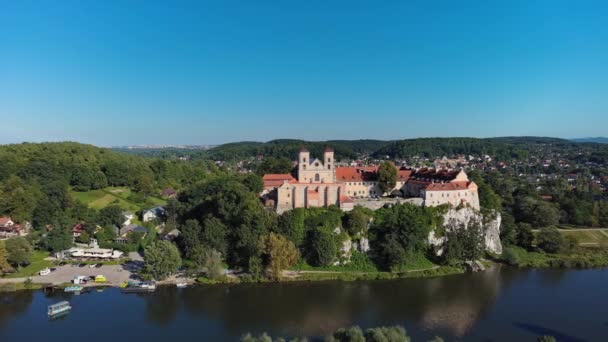 Tyniec Polonya Daki Manastır Binaları — Stok video