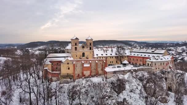 Monastery Tyniec Krakow Banks Vistula River Poland — Stock Video