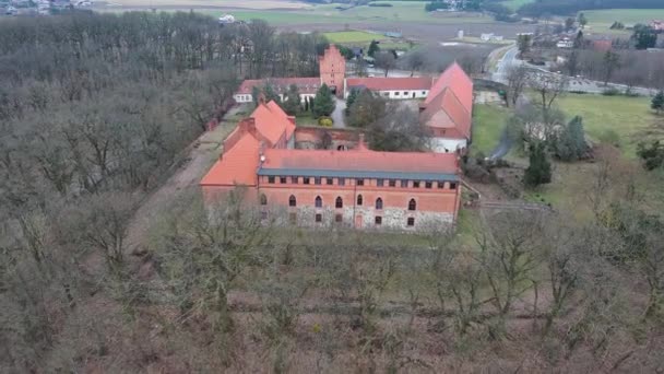 Bierzgowski Castle Former Teutonic Castle Poland — Stock Video