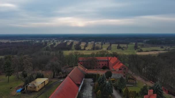 Castello Bierzgowski Castello Teutonico Polonia — Video Stock