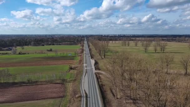 上から見た国道 ポーランド — ストック動画
