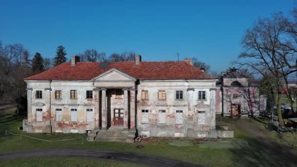 Дворец Деревне Навра Польша — стоковое видео