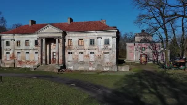 Palast Dorf Nawra Polen — Stockvideo