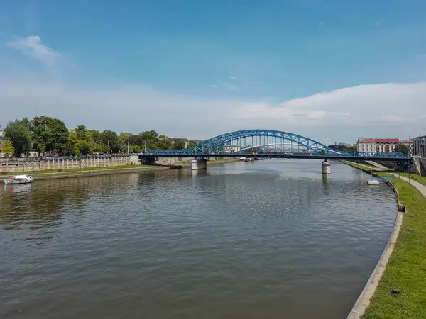 stock image View from above of Krakow and the Vistula River, Poland.