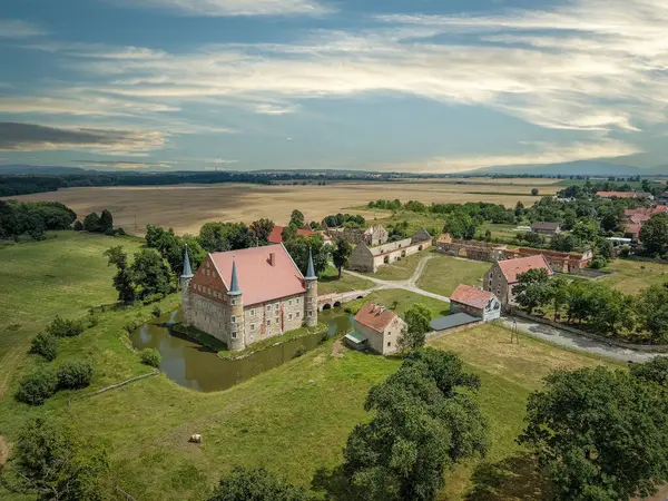 stock image Piotrowice Swidnickie - Renaissance defensive manor house, Poland.