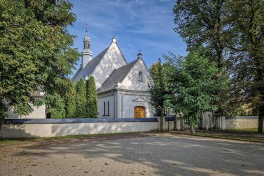 Polonya 'nın Marzenin kentindeki tarihi kilise.