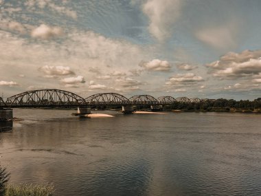 Polonya 'nın Vistula Nehri kıyısındaki Grudzidz şehri.