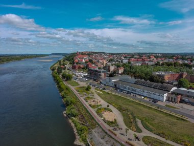 Polonya 'nın Vistula Nehri kıyısındaki Grudzidz şehri.