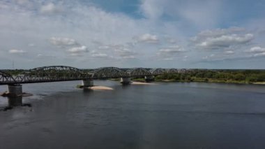 Polonya 'nın Vistula Nehri kıyısındaki Grudzidz şehri.