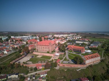 Polonya 'nın Gniew kentindeki ortaçağ kalesi.