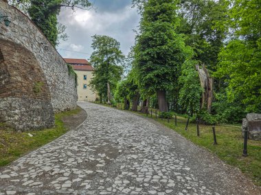 Tyniec, Krakow, Polonya 'daki manastır binaları.