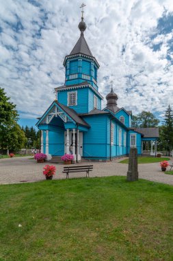 Polonya 'nın Narew kentindeki Tahta Ortodoks Kilisesi.
