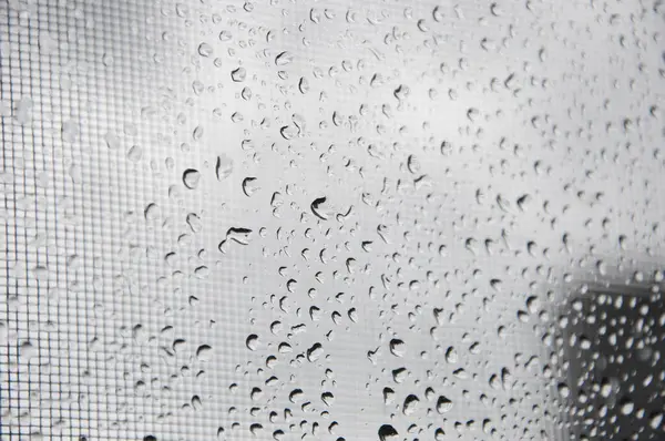 Regentropfen Hintergrund Regentropfen Bei Herbstwetter Regenwasseroberfläche Auf Glas Nassen Regentropfen — Stockfoto