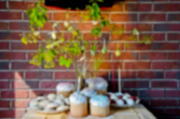 stock image Easter hunt. Spring holiday at Sunday. Eastertide and Eastertime. Good Friday. Easter blurred background composition. Happy Easter holiday defocused background. Easter Sunday.